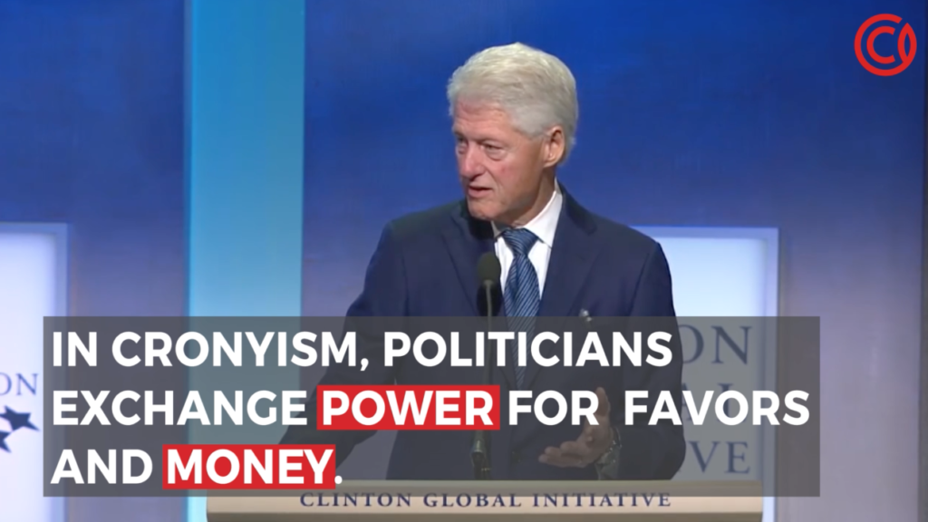 free market capitalism, cronyism, clinton global initiative